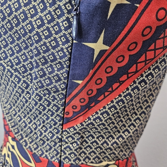 Burlapp  Wrap Bodice Banded Waist Dress Stunning Chic Mod Designer Small - Picture 4 of 9